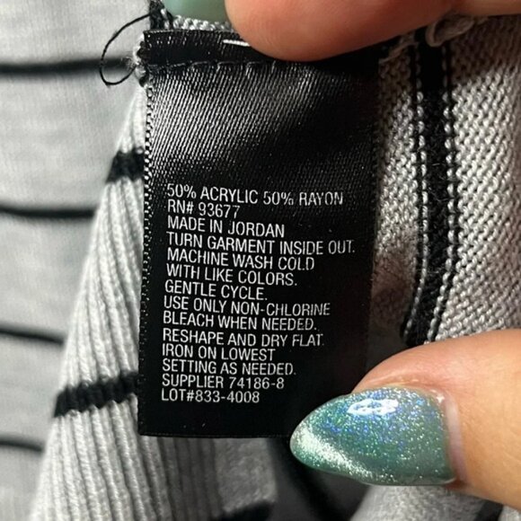 WORTHINGTON Longlined Striped Lightweight Cozy Knit Top - Picture 5 of 6